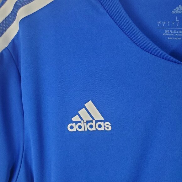 ADIDAS Mens Jersey Large Condivo 22‎ Soccer Aeroready Moisture Wicking Logo Blue - Picture 9 of 12